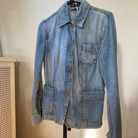 JCREW Women's S Tailored Denim Jean Jacket with Pockets - Picture 5 of 6